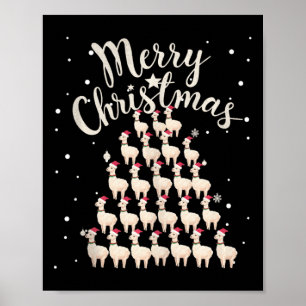 Póster Árbol de Navidad Lama Llamas Árbol de Navidad Top1