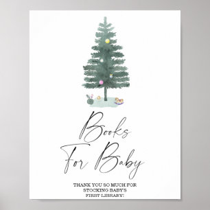 Póster árbol de Navidad - libros para bebé cartel
