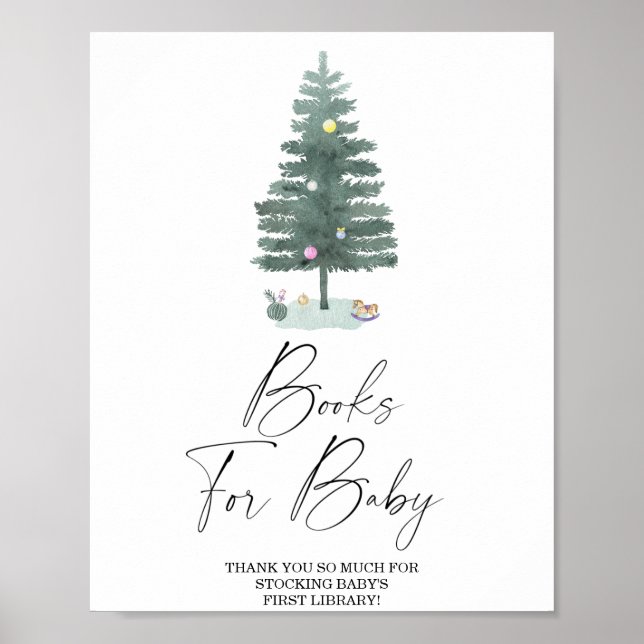 Póster árbol de Navidad - libros para bebé cartel (Frente)