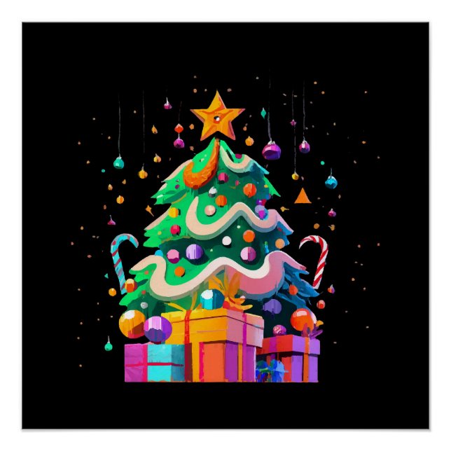 Póster Árbol de Navidad Magia Resplandor (Anverso)