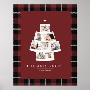 Póster Árbol de Navidad multifoto vacaciones