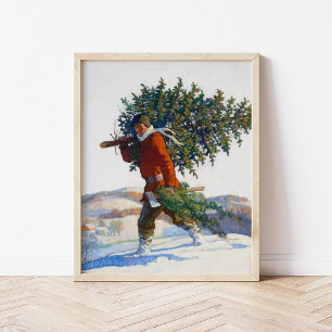 Póster Árbol de Navidad   N.C. Wyeth