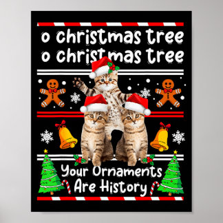 Póster Árbol de Navidad Oh tus adornos son suyos
