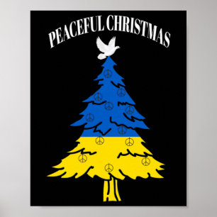 Póster Árbol de Navidad Pacífico Paz Ucrania