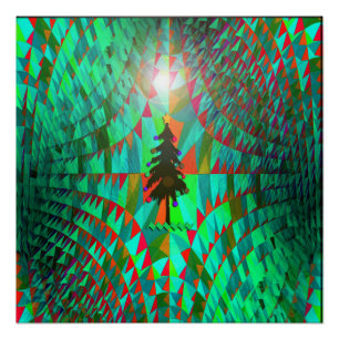 Póster Árbol de Navidad perdido en el espacio...