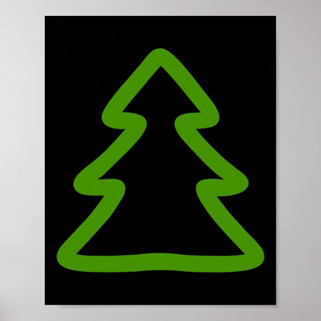Póster Árbol de Navidad simple (Frente)
