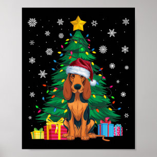 Póster Árbol de navidad sudoroso ilumina coco inglés amer