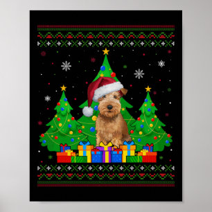 Póster Árbol de navidad sudoroso Santa Sofoco de rueda T