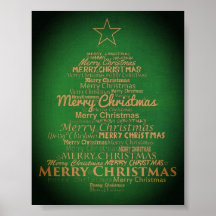 Árbol de navidad verde y dorada