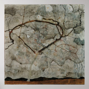 Póster Árbol de otoño en movimiento por Egon Schiele