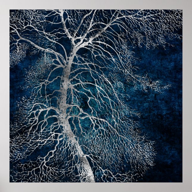 Póster Árbol de plata de medianoche - álamo negro (Frente)