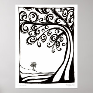 Póster Árbol de reflexión - poster
