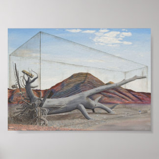 Póster Árbol de renglón de Futurescape, mensaje ambiental