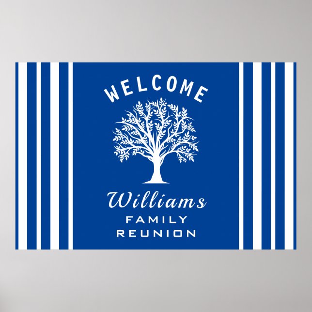 Póster Árbol de reunión familiar de vacaciones de verano  (Frente)