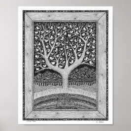 Póster Árbol de sentadas