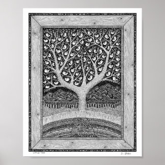 Póster Árbol de sentadas