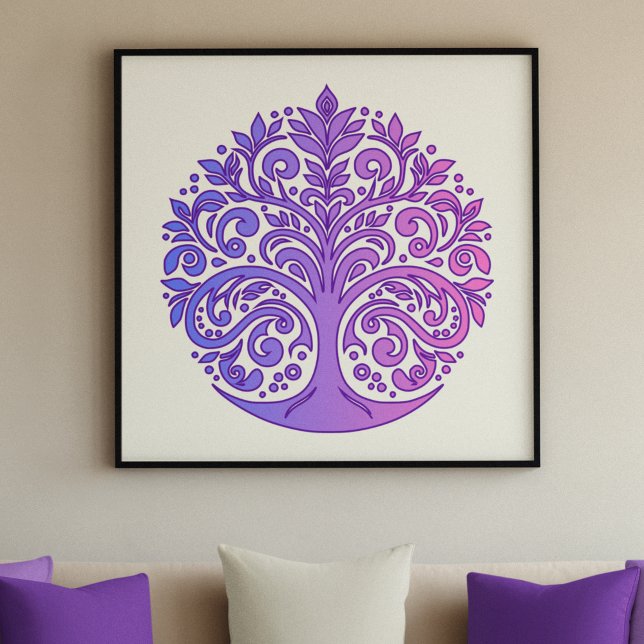 Póster Árbol de serenidad Mandala - Tonos tranquilizadore (Subido por el creador)