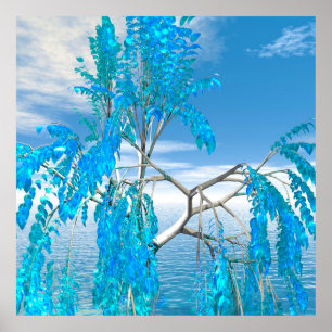 Póster Árbol de verano de cristal