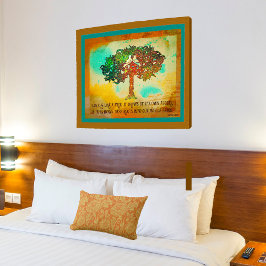 Póster Árbol de vida con dos palomas Poster