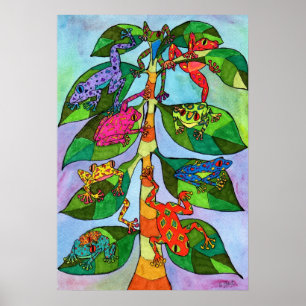 Póster Árbol de vida de rana oaxaqueña