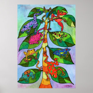Póster Árbol de vida de rana oaxaqueña
