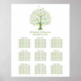 Póster Árbol de vida, elegante gráfico de asientos de bod