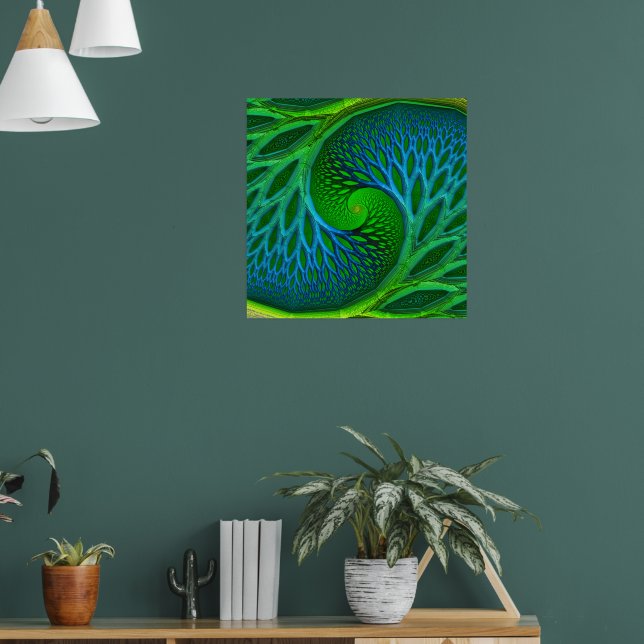 Póster Árbol De Vida Espiral Fractal (Salón 1)