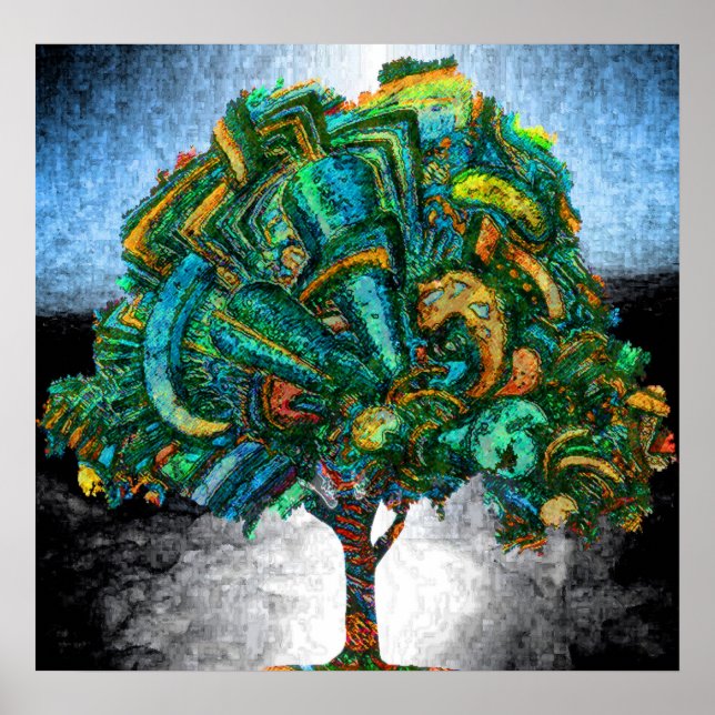 Póster Árbol de vida inventado (Frente)