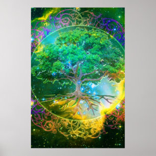 Póster Árbol de vida y salud