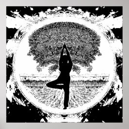 Póster Árbol de yoga