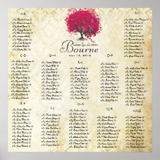 Póster Árbol del corazón de Fuchsia de 100 a 150 invitado