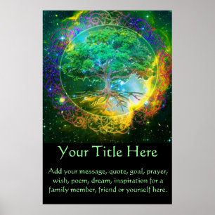 Póster Árbol del poster de CustomizeABLE de la vida