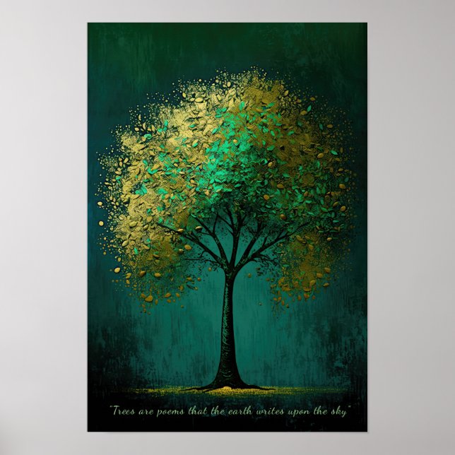 Póster Árbol dorado (Frente)