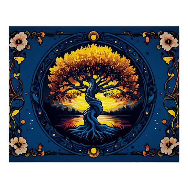 Póster Árbol Dorado De Equilibrio  (Anverso)