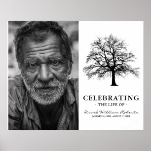 Póster Árbol elegante   Foto de recuerdo de funeral
