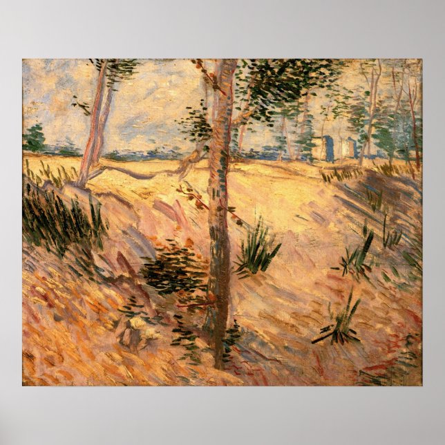 Póster Árbol en campo en un día soleado por Vincent van G (Frente)