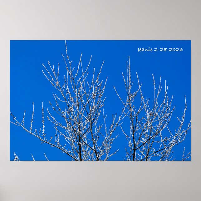 Póster Árbol escarchado (Frente)