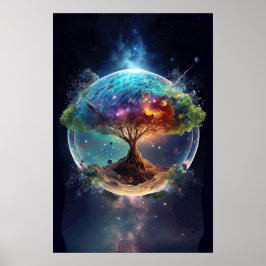 Póster Árbol espiritual de la vida