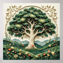 Póster Árbol estilizado #1