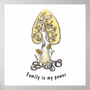 Póster Árbol familiar