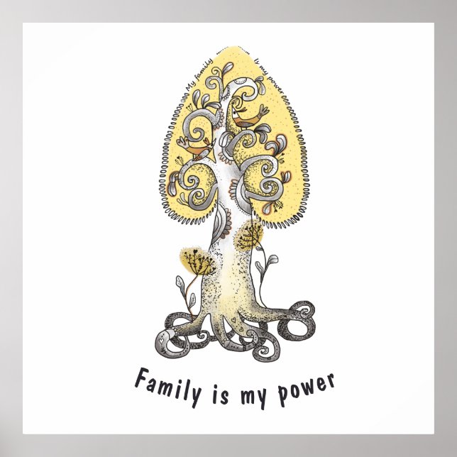 Póster Árbol familiar (Frente)