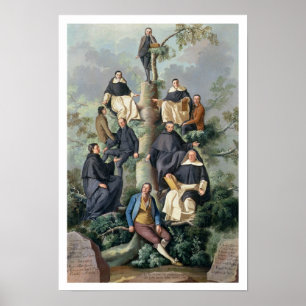 Póster Árbol familiar de la familia Sammartin, 1787