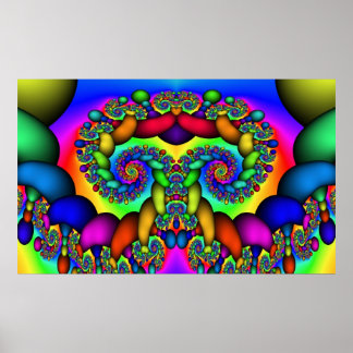 Póster Árbol fractal de vida