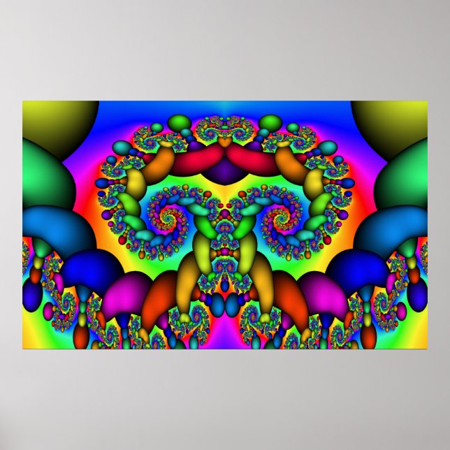 Póster Árbol fractal de vida (Frente)