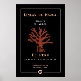 Póster Árbol geoglífico nazca