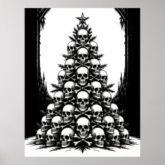 Póster Árbol gótico de Navidad IV