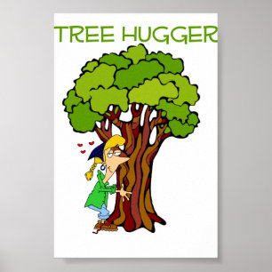 Póster Árbol Hugger - chica