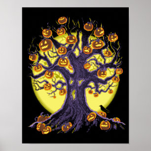 Póster Árbol Jack O'Lantern