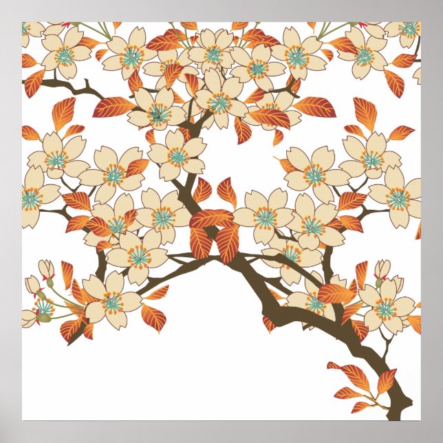 Póster Árbol japonés (Frente)