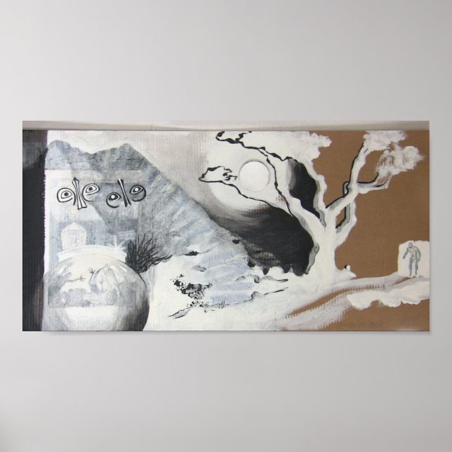 Póster Árbol largo de hojas (Frente)